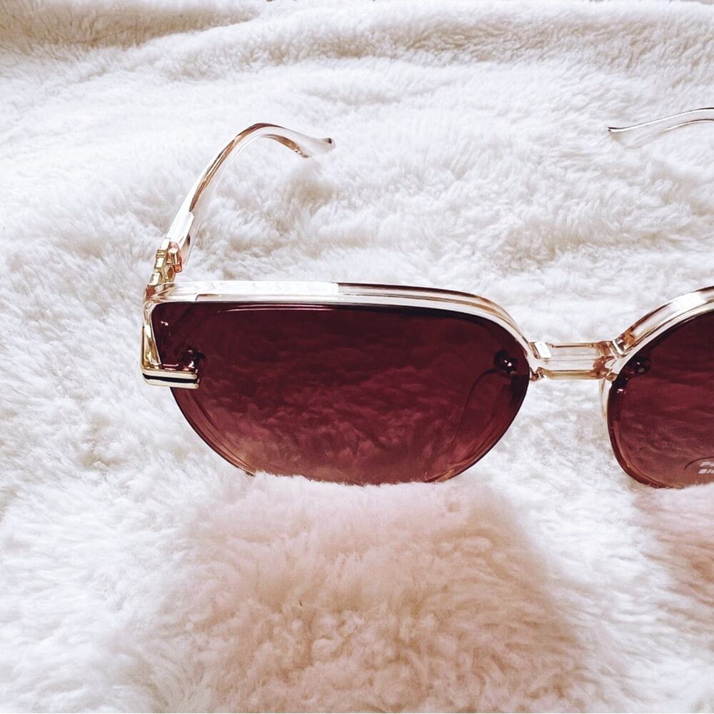 Liana Light Brown Sleek Sunglasses - Picture 8 of 11
